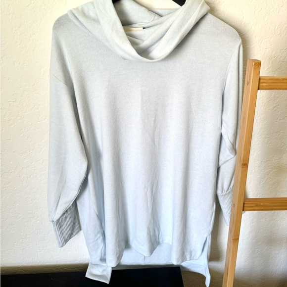 NWT ANTHROPOLOGIE COWL NECK TUNIC TOP IN SKY - Picture 2 of 14